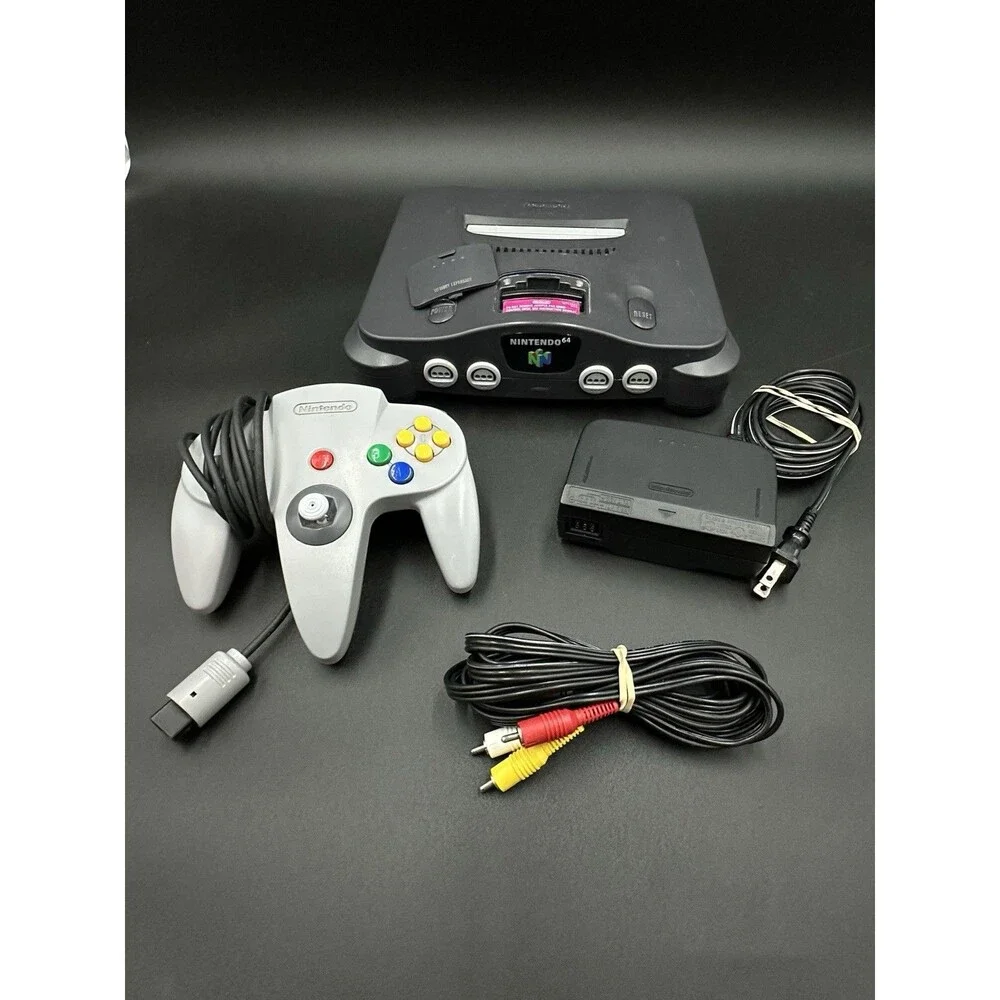 Nintendo 64 N64 Console Bundle Complete with 1 Official Controller + OEM Cables